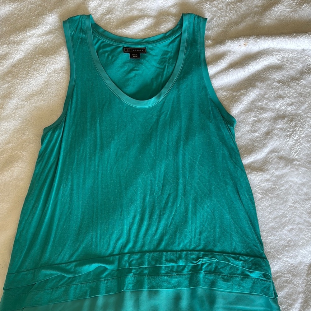 Sleeveless Teal Top
